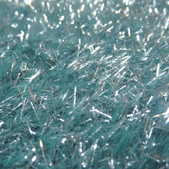 Anthropologie Maeve Tinsel Eyelash Sweater Blue Green Silver XL - Picture 8 of 11